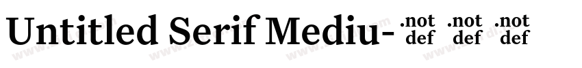 Untitled Serif Mediu字体转换